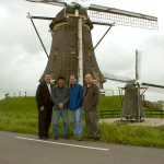 Wayne Taylor & Appaloosa posing with a windmill - taken during the band's 2012 European tour
