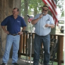 MCs Mark Withers and Gene Skinner at Back 40 Bluegrass (9/12) - photo by Brian Dietz