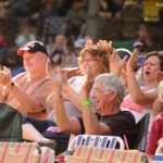 Enthusiastic crowd at Bean Blossom 2012 - photo © MaryE Yeomans