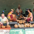 Richmond Indigenous Gourd Orchestra at Catawba Farm Fest (August 2012) - photo by Teresa Gereaux