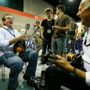 Adam Steffey and Martino Coppo at IBMA 2011 - photo © Dean Hoffmeyer