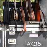 Ron Block's instrument rack with Alison Krauss & Union Station; FloydFest 11 - photo © 2012 G. Milo Farineauu