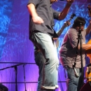 Andy Lambert, pedal percussionist with Pert Near Sandstone at WOB 2012 - photo by Woody Edwards