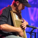 Andy Lambert on washboard with Pert Near Sandstone at WOB 2012 - photo by Woody Edwards