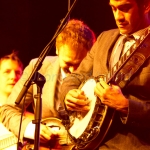 Chris Eldridge, Chris Thile and Noam Pikelny with Punch Brothers at Merlefest 2012 - photo © Jason Lombard