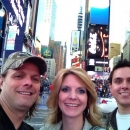 The Roy's with their fiddler, Clint,  in Times Square (9/15/12)