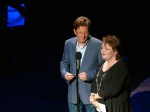 Tim O'Brien and Dale ann Bradley presenting at the 2011 IBMA Awards show - photo © Roy Swann Tim O'Brien and Dale ann Bradley presenting at the 2011 IBMA Awards show - photo © Roy Swann