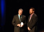 Tim Stafford and Dan Tyminski presenting at the 2011 IBMA Awards show - photo © Roy Swann Tim Stafford and Dan Tyminski presenting at the 2011 IBMA Awards show - photo © Roy Swann