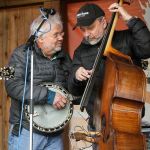 Rickie and Ronnie Simpkins with Seldom Scene at the 2016 Sping Gettysburg Bluegrass Festival - photo by Frank Baker