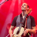 Jano Rix with The Wood Brothers at DelFest 2016 - photo © Gina Elliott Proulx