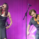 Nikki Bluhm and Jeremy Garrett with Infamous Stringdusters at DelFest 2016 - photo © Gina Elliott Proulx