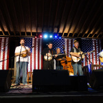 Chris Hill, Don Rigsby, and Joe Mullins join The Seldom Scene for an impromptu James King tribute at the 2016 Musicians Against Childhood Cancer festival - photo by Daniel Mullins