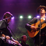 Jerry Douglas and Woody Platt with Steep Canyon Rangers at RockyGrass 2016 - photo by Daniel Mullins