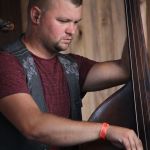Chris Williamson with Volume Five at the August 2016 Gettysburg Bluegrass Festival - photo by Frank Baker