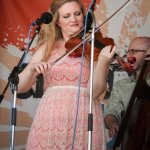 Katie Penn Williams with NewTown at the Gettysburg Bluegrass Festival (May 2015) - photo by Frank Baker