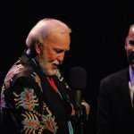 Doyle Lawson being inducted into the Bluegrass Hall of fame at the 2012 IBMA Awards Show - photo by Dan Loftin