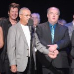 Joe Newberry accepting an award at the 2012 IBMA Awards Show - photo by Dan Loftin