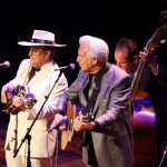 Bobby Hicks, Bobby Osborne and Del McCoury at the 2012 IBMA Awards Show - photo by John Goad