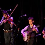 Sleepy Man Banjo Boys performing in the Earl Scruggs tribute at the 2012 IBMA Awards Show - photo by John Goad