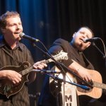 Chris Davis and Junior Sisk at the 2012 IBMA Nominations event - photo by Collin Peterson