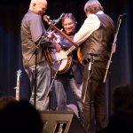 Sammy Shelor, Bill Evans and Tony Trischka at the 2013 California Banjo Extravaganza - photo by Steve Haimovitz