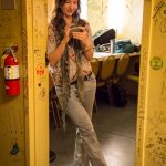 Sharon Gilchrist backstage at the 2013 California Banjo Extravaganza - photo by Steve Haimovitz