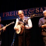 Bill Evans with Tony Trischka and John Reischman at the 2013 California Banjo Extravaganza - photo by Dan Moriarity