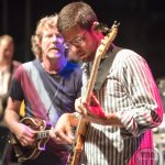 Todd Parks with Sam Bush at 3 Sisters Bluegrass Festival 2013 - photo © Todd Powers