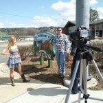 Ashley Nale and Jordan Vaughan at the IIIrd Tyme Out Pretty Little Girl From Galax video shoot - photo by Kendra Coomes