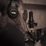 Alysha Bankester in the studio recording a the new Bankesters project - photo by Phil Bankester