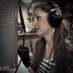 Emily Pitney in the studio recording a the new Bankesters project - photo by Phil Bankester