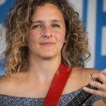 Abigail Washburn with Uncle Earl at the 2016 Delaware Valley Bluegrass Festival - photo by Frank Baker