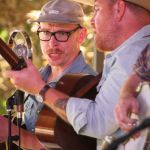 Christopher Kearney and Matthew Hiller with The Coaltown Rounders at the 2016 Bluegrass on the Grass festival in Carlisle, PA - photo by Frank Baker