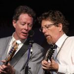 Nick Forster and Tim O'Brien with Hot Rize at the Gettysburg Bluegrass Festival, August 2016 - photo by Frank Baker