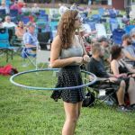 Hooping it up at the August 2016 Gettysburg Bluegrass Festival - photo by Frank Baker