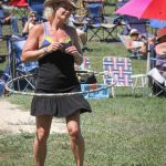 Hooping it up at the August 2016 Gettysburg Bluegrass Festival - photo by Frank Baker