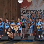 Kids Academy students at the August 2016 Gettysburg Bluegrass Festival - photo by Frank Baker