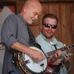 Sammy Shelor and Jesse Smathers with Lonesome River Band at the August 2016 Gettysburg Bluegrass Festival - photo by Frank Baker