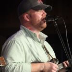 Jesse Smathers with Lonesome River Band at the August 2016 Gettysburg Bluegrass Festival - photo by Frank Baker