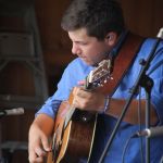Caleb Cox with Nothin' Fancy at the August 2016 Gettysburg Bluegrass Festival - photo by Frank Baker