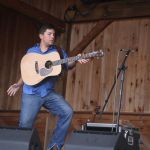 Caleb Cox with Nothin' Fancy at the August 2016 Gettysburg Bluegrass Festival - photo by Frank Baker