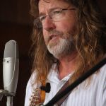 Mike Andes with Nothin' Fancy at the August 2016 Gettysburg Bluegrass Festival - photo by Frank Baker