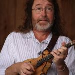 Mike Andes with Nothin' Fancy at the August 2016 Gettysburg Bluegrass Festival - photo by Frank Baker