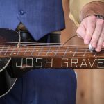 Brent Burke with Rhonda Vincent & The Rage playing a Dobro guitar that once belonged to Josh Graves at the August 2016 Gettysburg Bluegrass Festival - photo by Frank Baker
