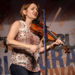 Tammy Rogers with The Steeldrivers at the August 2016 Gettysburg Bluegrass Festival - photo by Frank Baker
