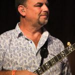 Rob McCoury with The Travelin' McCourys at the August 2016 Gettysburg Bluegrass Festival - photo by Frank Baker