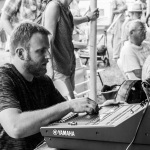 Justus Waldron running sound at Grey Fox 2016 - photo © Tara Linhardt
