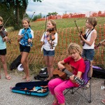 Young buskers at Grey Fox 2016 - photo © Tara Linhardt