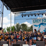 Mark Panfil leads the band during Kids Academy at the 2016 Grey Fox festival - photo © Tara Linhardt