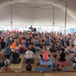 Morning yoga at the 2016 Grey Fox festival - photo © Tara Linhardt